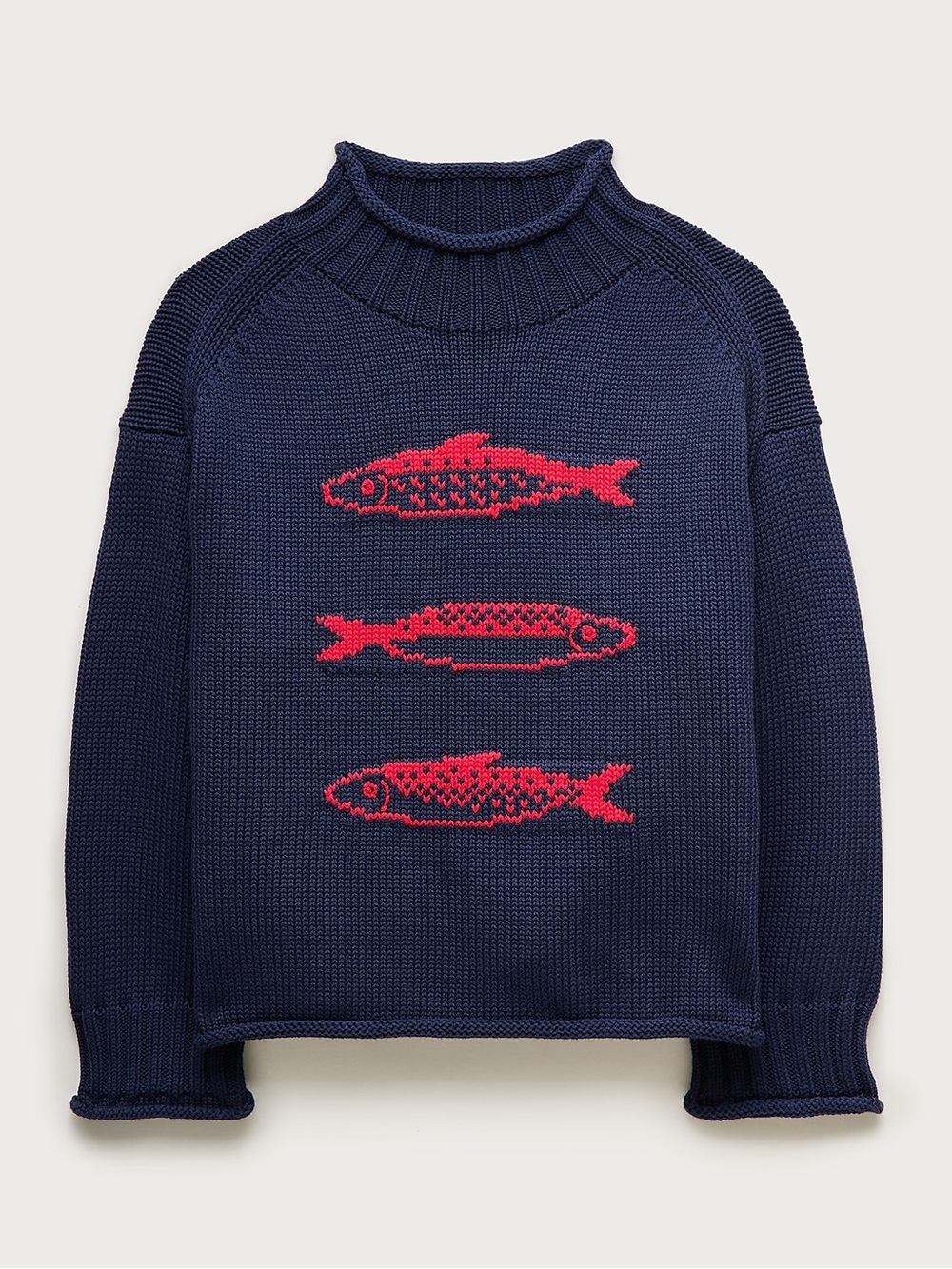 J. Crew 2025 Rollneck™ sweater with sardine intarsia Size Medium NWT